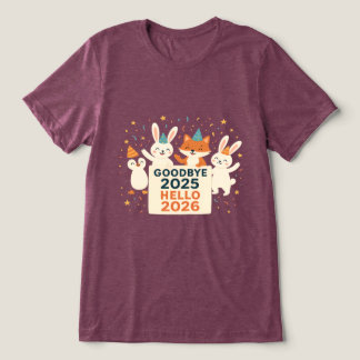 Auf Wiedersehen 2025 Hallo 2026 Unisex-Feiertags-T Tri-Blend Shirt