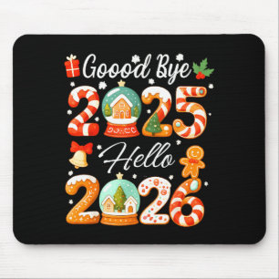Auf Wiedersehen 2025 Hallo 2026 Weihnachten Neujah Mousepad