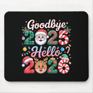 Auf Wiedersehen 2025 Hallo 2026 Weihnachten Neujah Mousepad