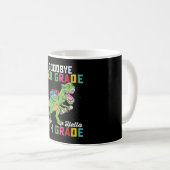 Auf Wiedersehen 3. Klasse Hallo 4. Klasse T-Rex Di Kaffeetasse (VorderseiteRechts)