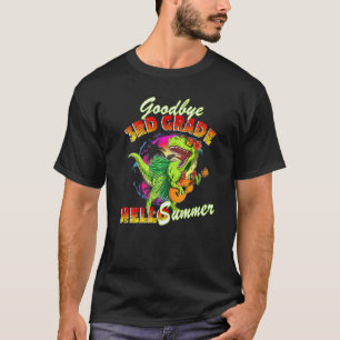 Auf Wiedersehen 3. Klasse Hallo Sommer Dinosaurier T-Shirt