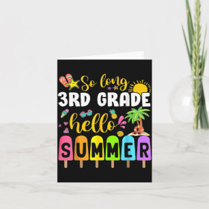 Auf Wiedersehen 3. Klasse Hallo Sommerzeit Letzter Karte