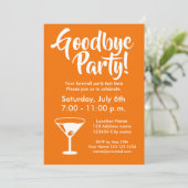 Auf Wiedersehen Abschied, der weg Party Einladung (Stehend Vorderseite)