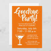 Auf Wiedersehen Abschied, der weg Party Einladung (Vorne/Hinten)