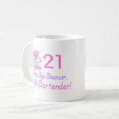 Auf Wiedersehen Barkeeper des Prahler-21 hallo Kaffeetasse (Vorderseite Links)