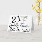 Auf Wiedersehen Barkeeper des Prahler-21 hallo Karte (Gelbe Blume)