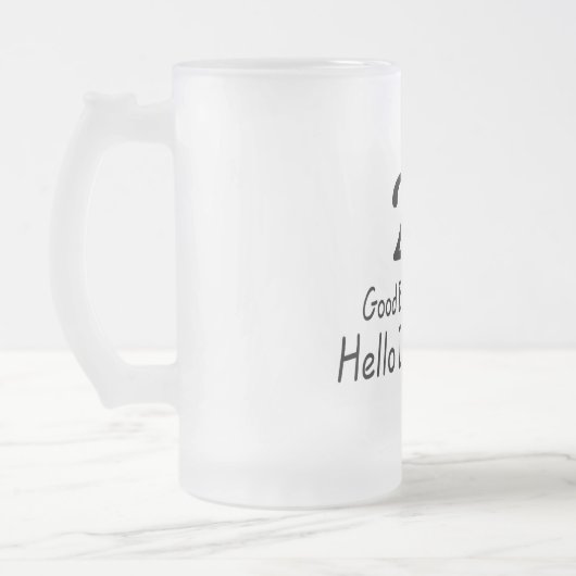 Auf Wiedersehen Barkeeper des Prahler-21 hallo Mattglas Bierglas (Links)