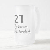 Auf Wiedersehen Barkeeper des Prahler-21 hallo Mattglas Bierglas (VorderseiteRechts)