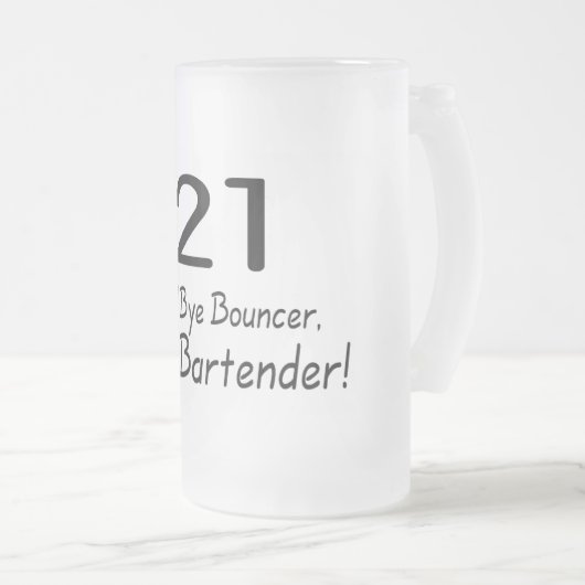 Auf Wiedersehen Barkeeper des Prahler-21 hallo Mattglas Bierglas (VorderseiteRechts)