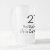 Auf Wiedersehen Barkeeper des Prahler-21 hallo Mattglas Bierglas (Vorderseite Links)