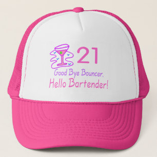 Auf Wiedersehen Barkeeper des Prahler-21 hallo Truckerkappe