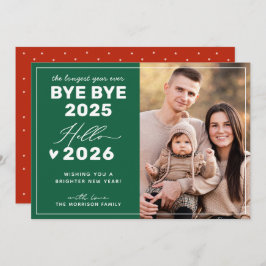 Auf Wiedersehen beim Foto 2024-2025 zum Neujahrsfe Feiertagskarte