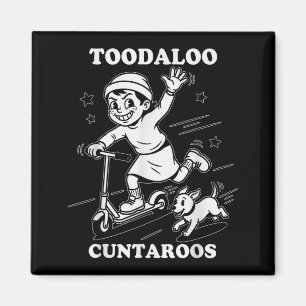 Auf Wiedersehen cuntaroos lustiger Scooter freche Magnet