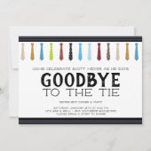 Auf Wiedersehen der Krawatte-Rente Einladung (Vorderseite)