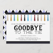 Auf Wiedersehen der Krawatte-Rente Einladung (Vorne/Hinten)