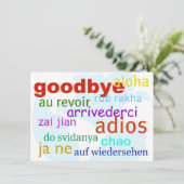 Auf Wiedersehen Einladung (Stehend Vorderseite)