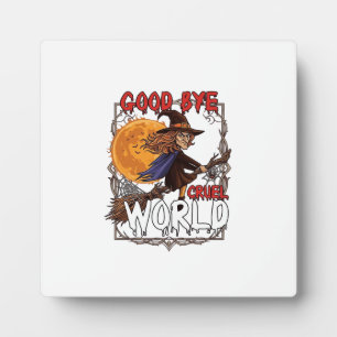 Auf Wiedersehen Grausame Welt Hexe Halloween Vollm Fotoplatte