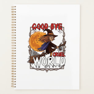 Auf Wiedersehen grausame Welt Hexe Halloween Vollm Planer