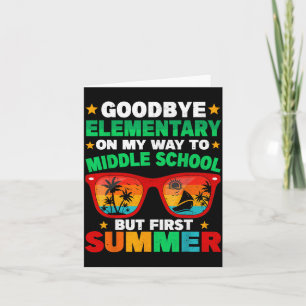 Auf Wiedersehen Grundschule Erste Sommerabschlussf Karte