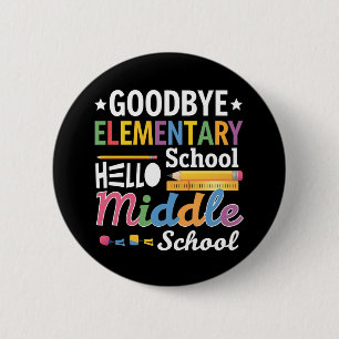 Auf Wiedersehen Grundschule Hallo Mittelschule Button