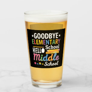 Auf Wiedersehen Grundschule Hallo Mittelschule Glas
