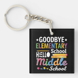 Auf Wiedersehen Grundschule Hallo Mittelschule Schlüsselanhänger