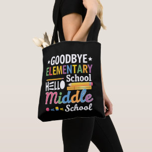 Auf Wiedersehen Grundschule Hallo Mittelschule Tasche
