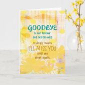 Auf Wiedersehen ist nicht auf ewig - Beileid Karte (Gelbe Blume)