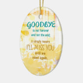 Auf Wiedersehen ist nicht für immer - Beileid Keramikornament (Links)