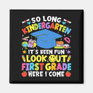 Auf Wiedersehen Kindergarten-Abschluss Erste Klass Magnet