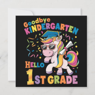 Auf Wiedersehen Kindergarten Hallo 1. Klasse Einho Einladung