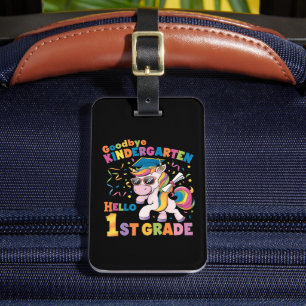 Auf Wiedersehen Kindergarten Hallo 1. Klasse Einho Gepäckanhänger