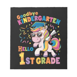 Auf Wiedersehen Kindergarten Hallo 1. Klasse Einho Notizblock