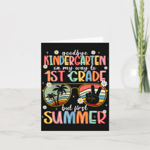 Auf Wiedersehen Kindergarten Hallo 1. Klasse Sonne Karte