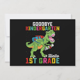 Auf Wiedersehen Kindergarten Hallo 1. Klasse T Rex Einladung