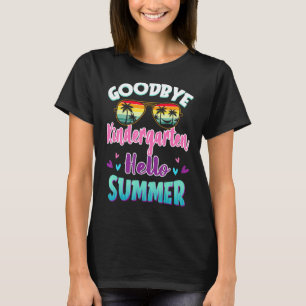 Auf Wiedersehen Kindergarten Hallo Sommer Letzter T-Shirt