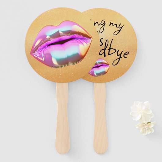 Auf Wiedersehen küssen Fächer (Vorne und Hinten)