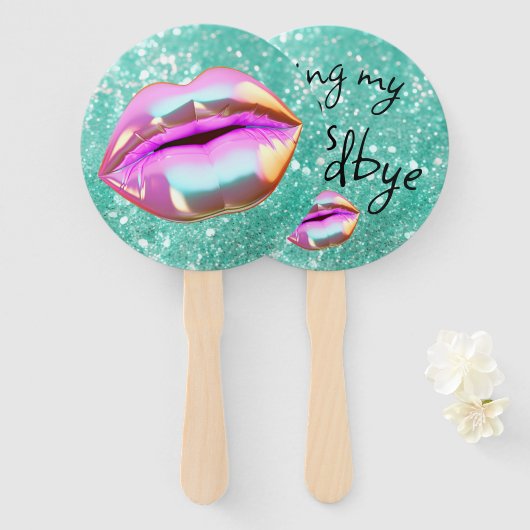 Auf Wiedersehen küssen Fächer (Vorne und Hinten)