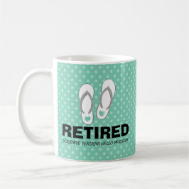 Auf Wiedersehen lustige Ruhestands-Tasse der Kaffeetasse