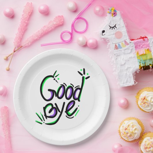 Auf Wiedersehen lustige Zitate Pappteller (Party)