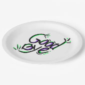 Auf Wiedersehen lustige Zitate Pappteller (Schrägansicht)