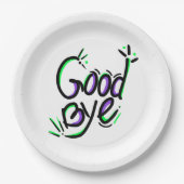 Auf Wiedersehen lustige Zitate Pappteller (Vorderseite)