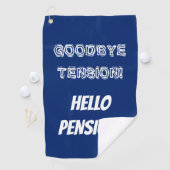 Auf Wiedersehen lustiger Ruhestand der Golfhandtuch (Insitu)