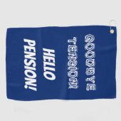 Auf Wiedersehen lustiger Ruhestand der Golfhandtuch (Horizontal)