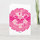 Auf Wiedersehen Miezekatze - begrenzte rosa Karte (Rückseite)