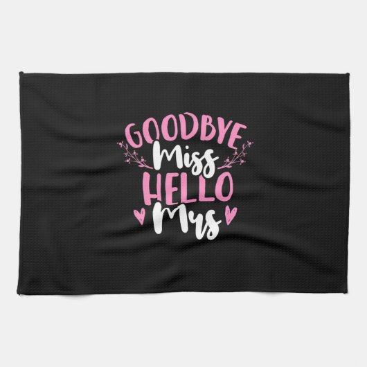  | Auf Wiedersehen Miss Hallo Mrs. Geschirrtuch (Horizontal)