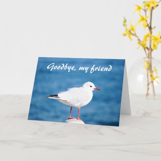 Auf Wiedersehen Möve Sayonara Auf Wiedersehen Karte (Gelbe Blume)