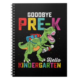 Auf Wiedersehen Pre K Hallo Kindergarten T Rex Sch Notizblock