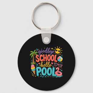 Auf Wiedersehen Schule Hallo alte Sommerferien Kin Schlüsselanhänger