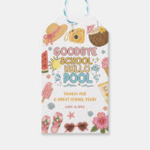 Auf Wiedersehen Schule Hallo Pool Geschenkanhänger (Vorderseite)